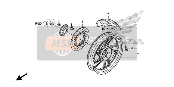 Honda SH125 2013 REAR WHEEL for a 2013 Honda SH125